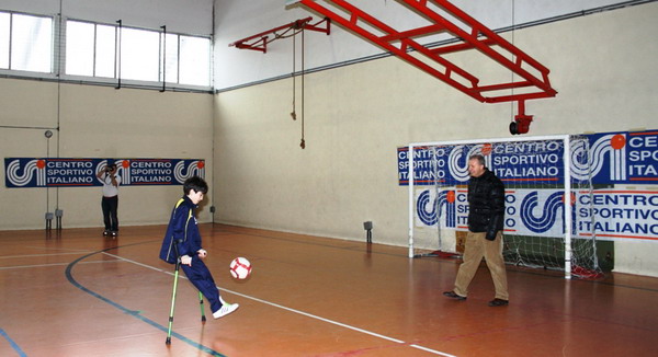 Francesco Messori gioca con Massimo Achini