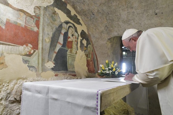 Papa Francesco a Greccio