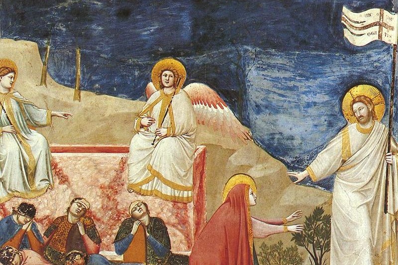 Giotto_-_Scrovegni_-_-37-_-_Resurrection_(Noli_me_tangere) Cropped