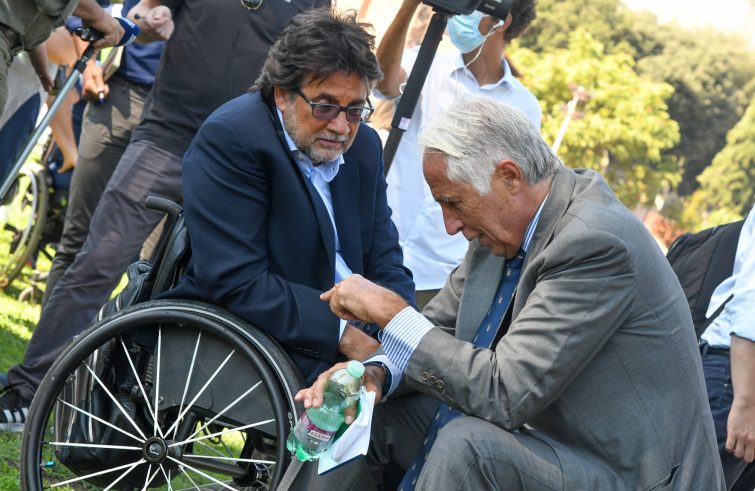 Luca Pancalli e Giovanni Malagò (foto Sir / Calvarese)