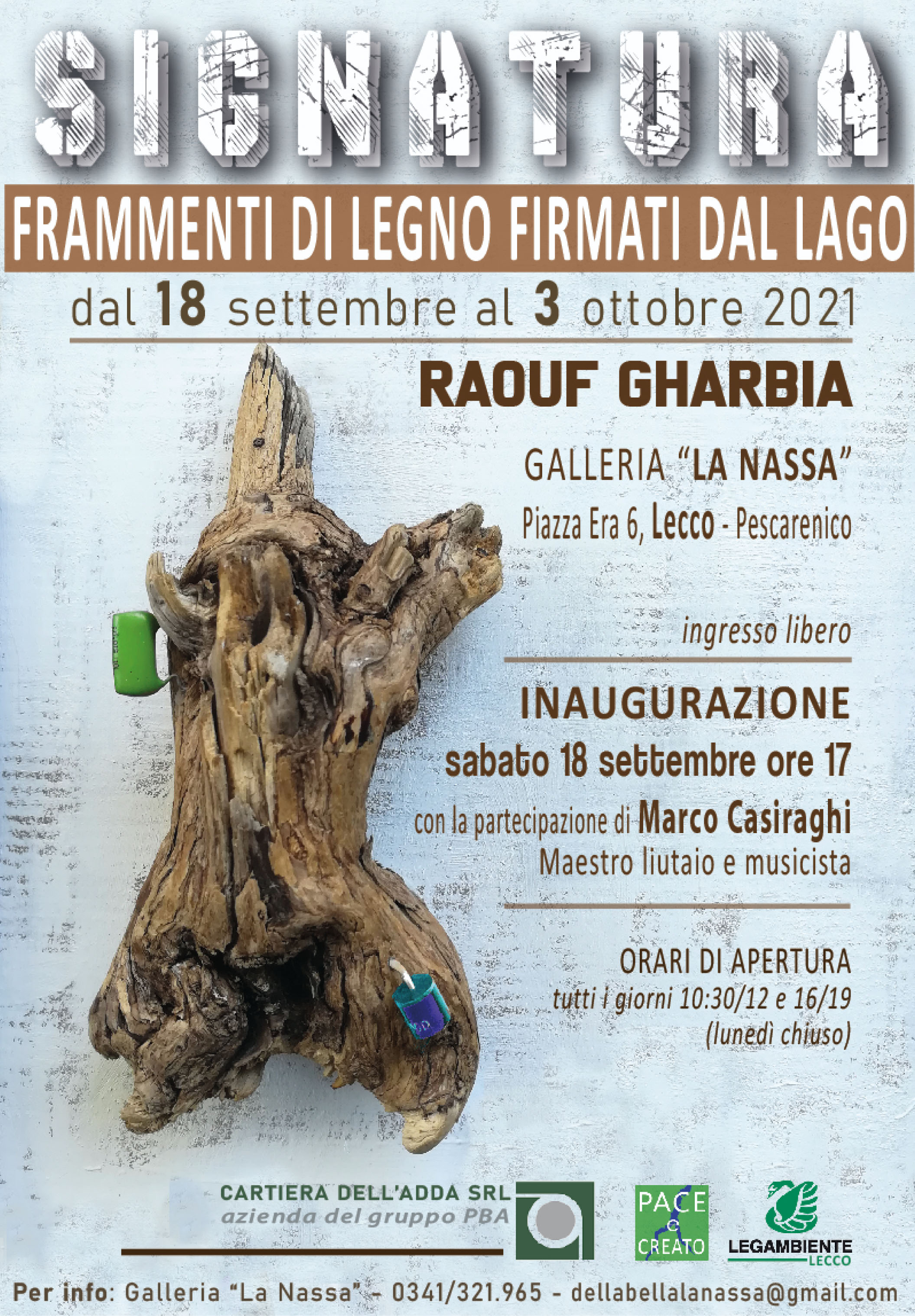 MOSTRA LEGNO FIRMATO DAL LAGO- Comunicato stampa