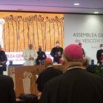 Papa Francesco all'apertura della 75ma Assemblea Cei (foto Vatican Media / Sir)