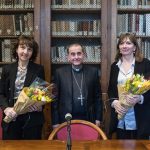 L'Arcivescovo con Antonella Sciarrone Alibrandi ed Elisabetta Soglio (Credit Università Cattolica del Sacro Cuore)