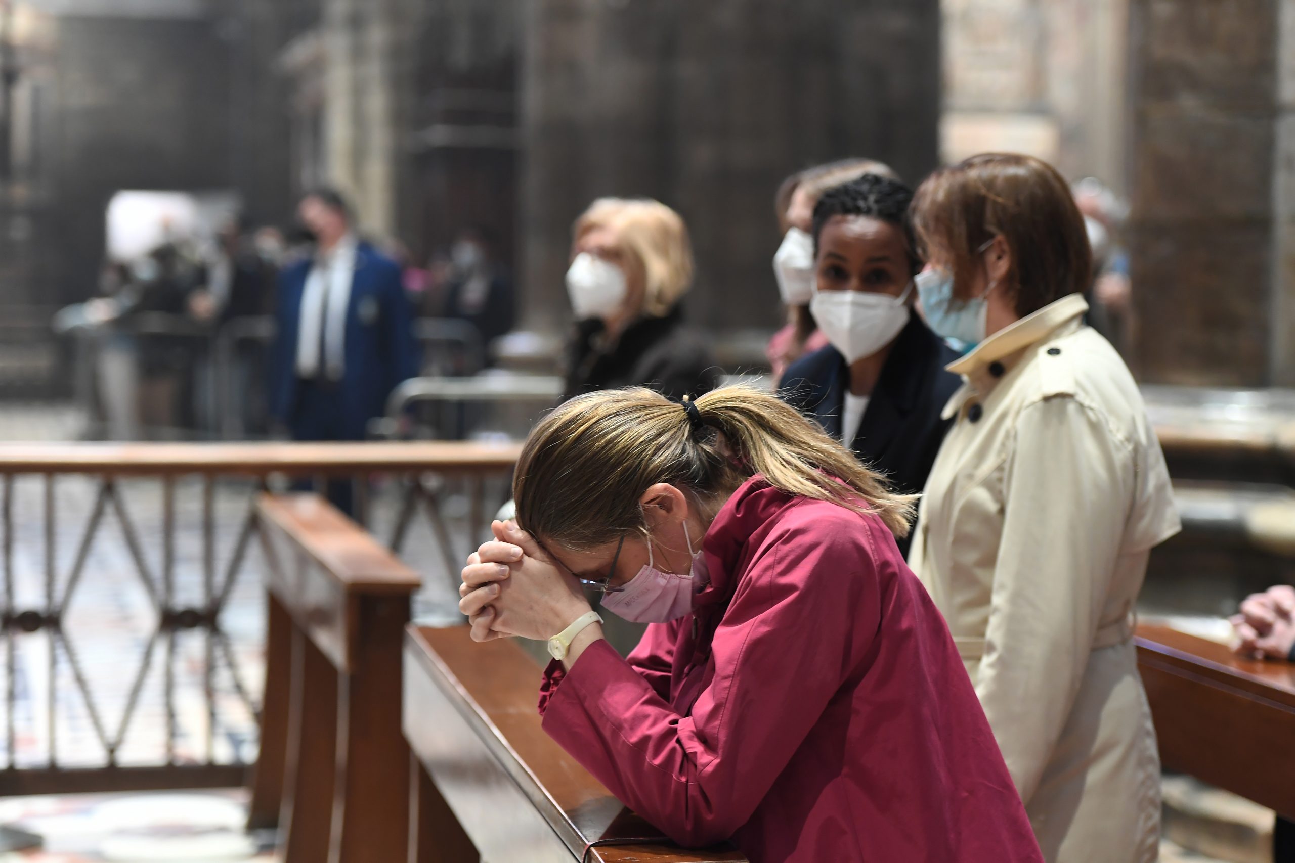 Italia, Lombardia, Milano, Duomo. Messa Pontificale di Pasqua.