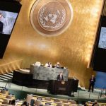 L'intervento di Mario Draghi all'Onu (foto Sir)