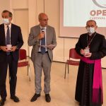 L'Arcivescovo con il sindaco Sala e il presidente dell'Opera Seddio