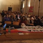 lo striscione della Tavola lecchese per la Pace